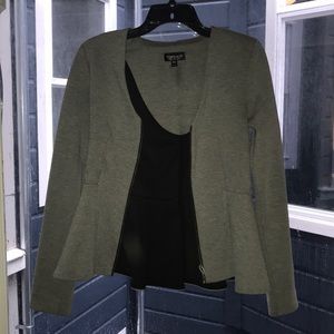 Topshop grey peplum jacket